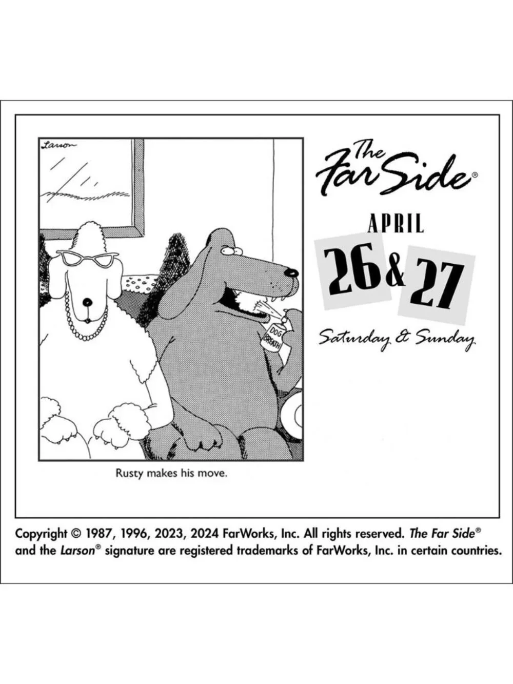 The Far Side 2025 Off-the-Wall Calendar Gary Larson NEW Unused